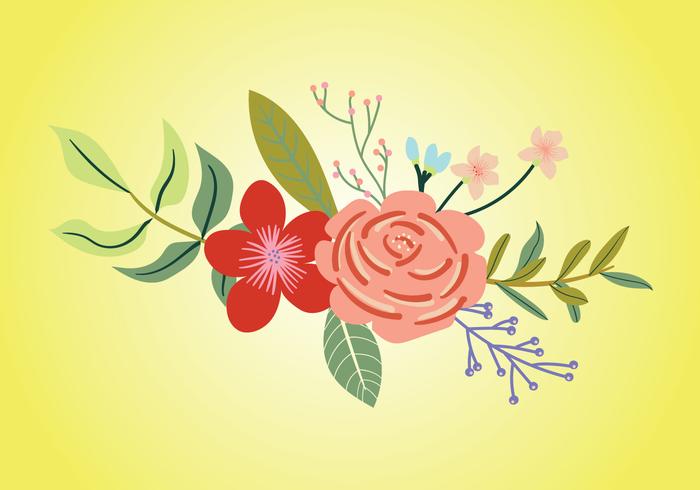 Rhododendron Bouquet Vector