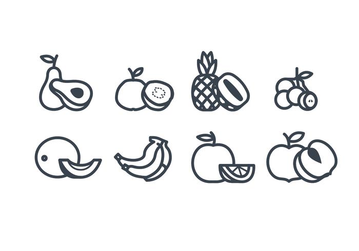 Frutas vector icono