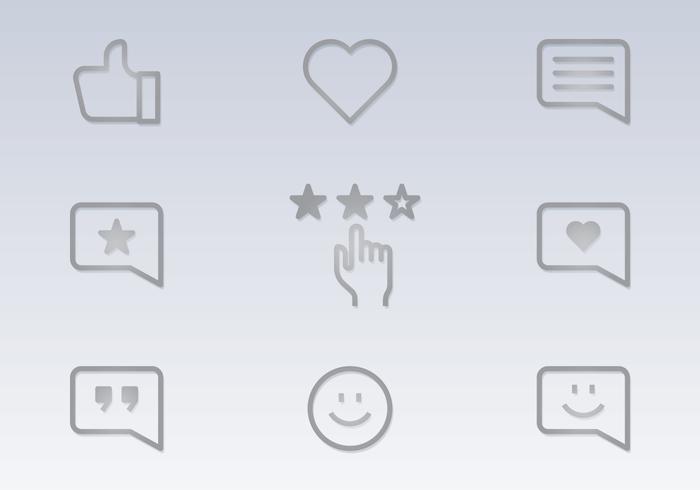Feedback And Testimonials Simple Icons vector