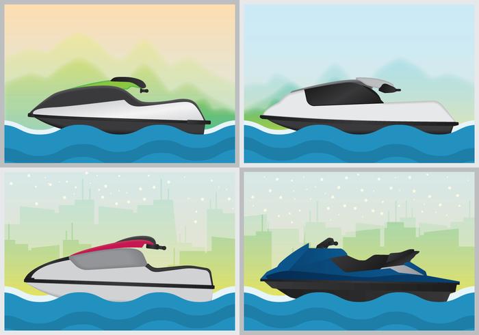 Sporty Jet Ski Illustration vector