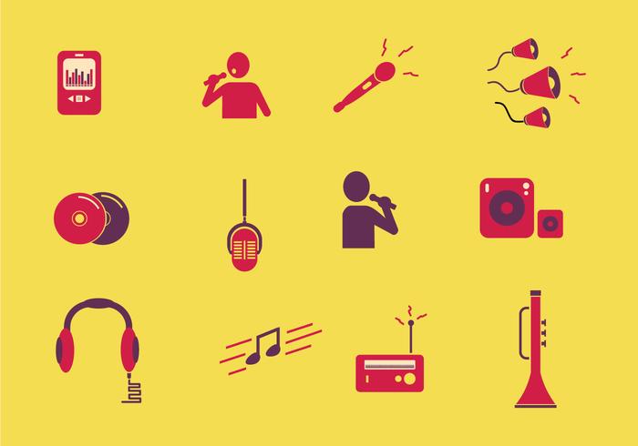 Musical Icon In color vector