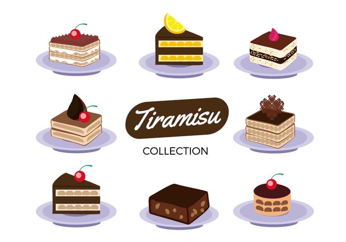 Free Tiramisu Cake Collection Vector
