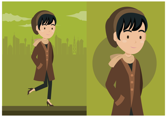 Cute Hipster Woman Vector Cute Hipster Woman Vector