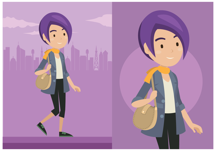 Fashionable Woman Vector Character Fashionable Woman Vector Character