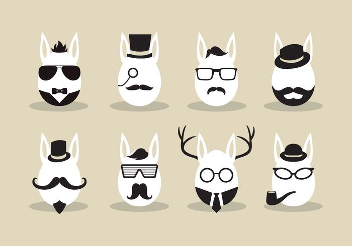 Hipster Easter Egg Vector