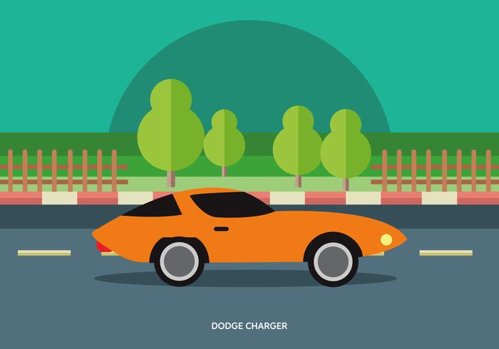 Vector Illustration Of Classic Muscle Car Vector Illustration Of Classic Muscle Car
