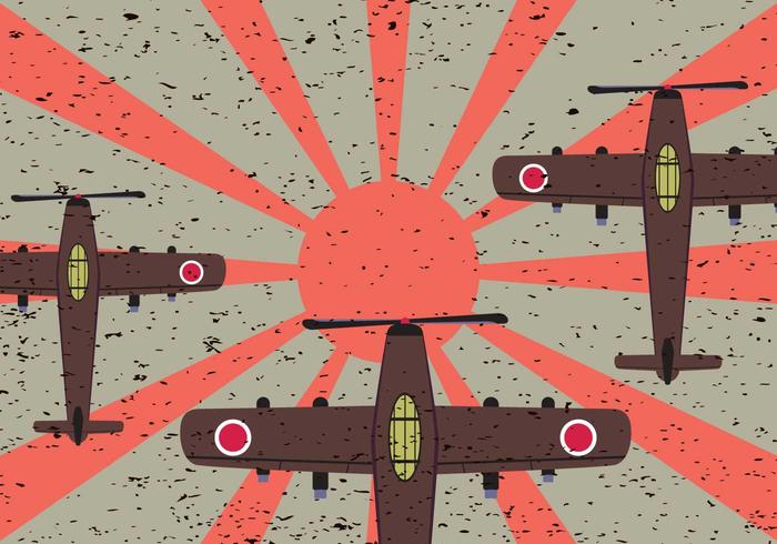 Free Japanese Fighter Plane Vector Free Japanese Fighter Plane Vector