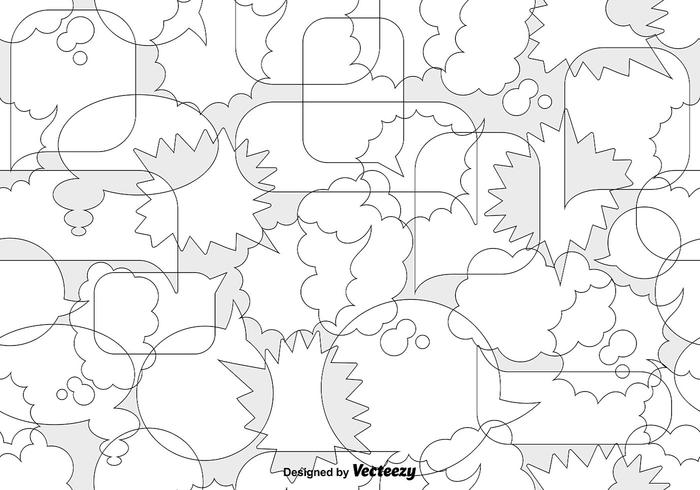 Vector Speech Bubbles Seamless Pattern