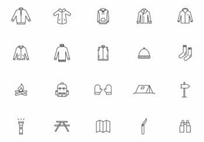 Free Camping Equipment Vectors