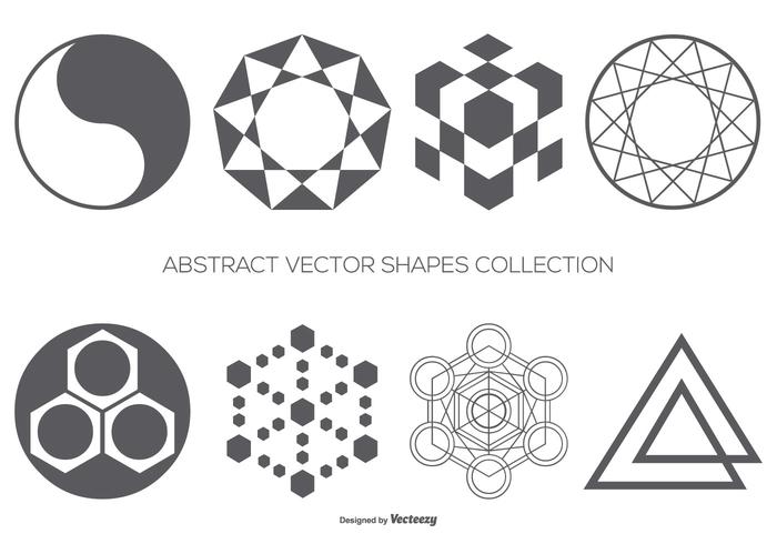 Colección abstracta de formas vectoriales vector