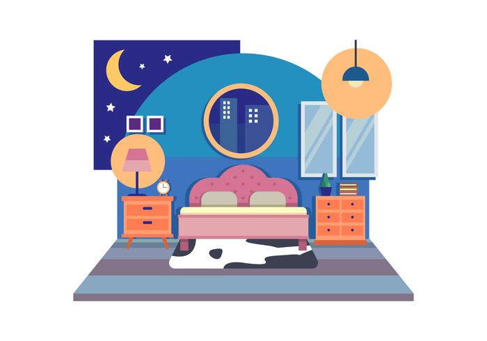 Decoración de la habitación ilustración vectorial vector