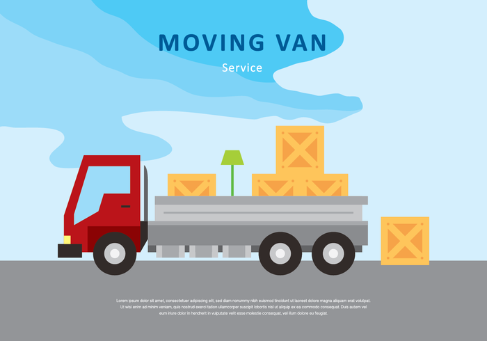 Moving Van or Truck Service Vector Illustration