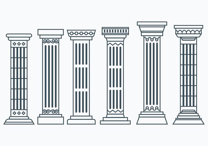 Set Of Corinthian Columns Vector Art At Vecteezy