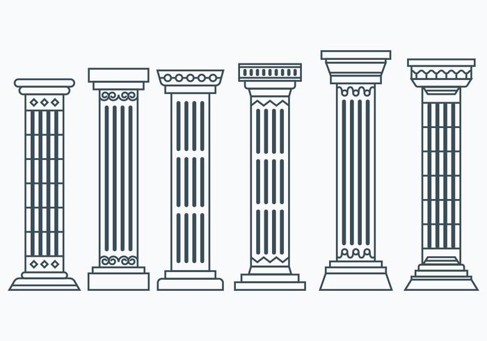 Set of Corinthian Columns vector