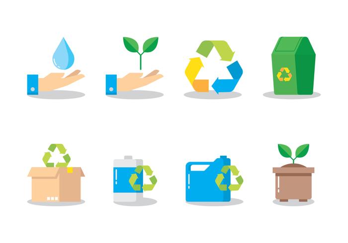 Recycling Flat Icon vector