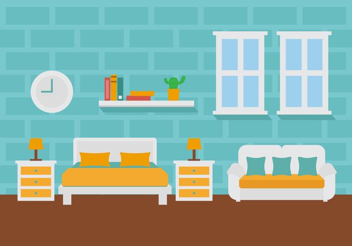 Decoración de la habitación libre ilustración vectorial vector