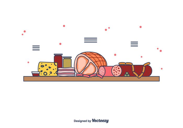 Charcuterie Ingredients Vector