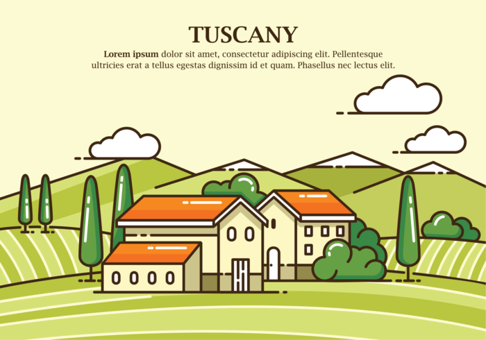 Toscana ilustración vectorial vector