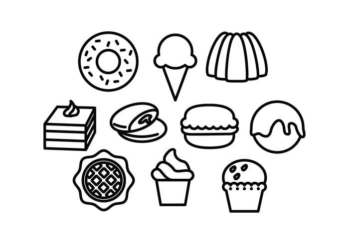 Free Sweet Food Line Icon Vector