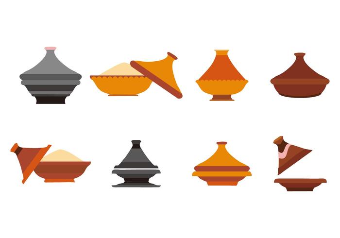 Free Ceramic Tajine Collection Vector