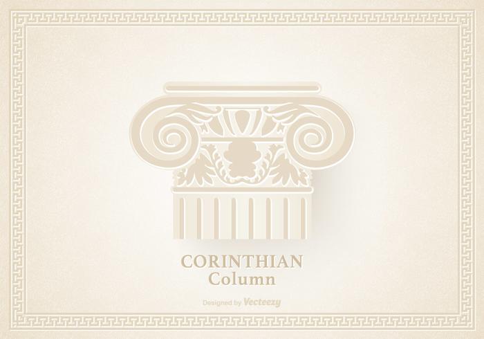 Capital Of The Corinthian Column Vector