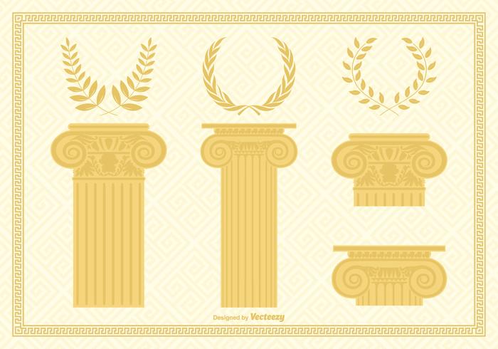 Corinthian Capital Columnas y coronas vector