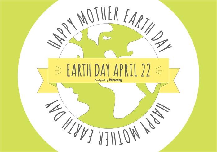 Flat Style Happy Earth Day Illustration vector