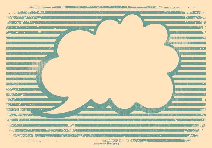 Retro Grunge Blank Speech Bubble Background vector