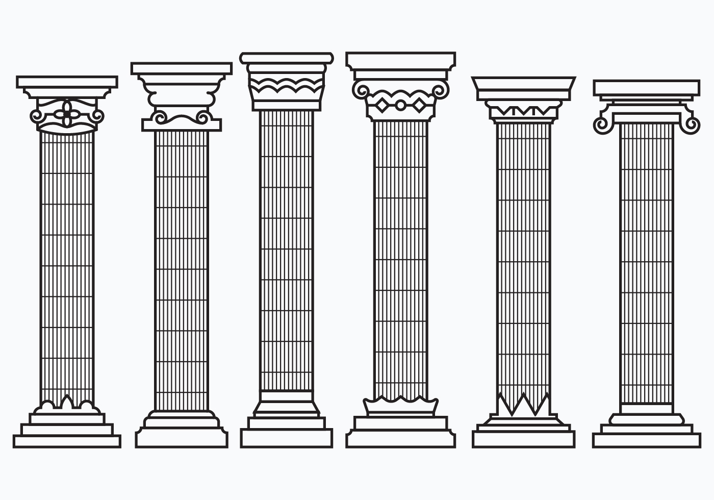 Page columns. Коринфский ордер в архитектуре древней Греции. Колонна Ионического ордера вектор. Дорическая колонна вектор. Дорический ордер вектор.