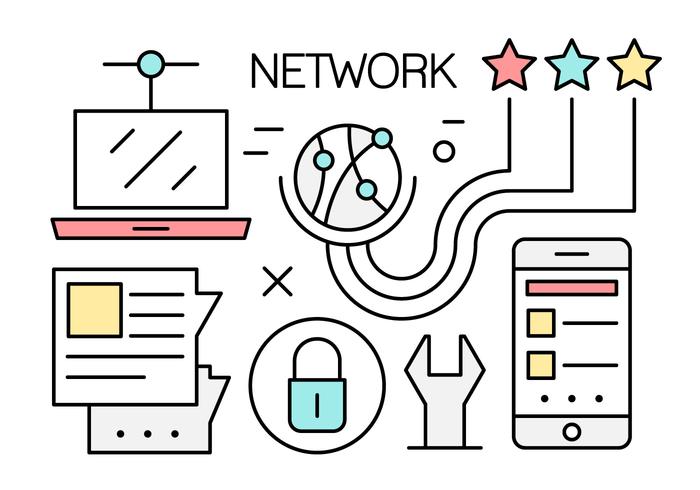 Free Linear Global Networking Vector Icons