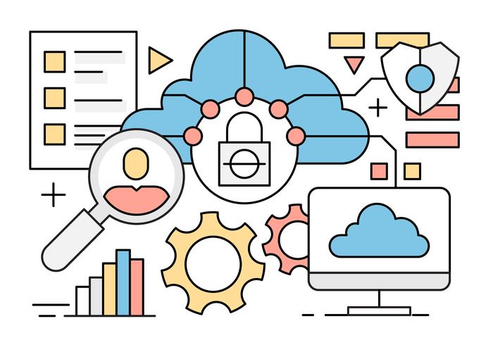 Linear Network Illustration vector