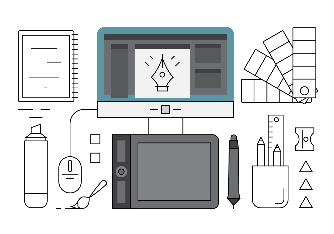 Download Linear Graphic Designer Tools - Download Free Vectors, Clipart Graphics & Vector Art