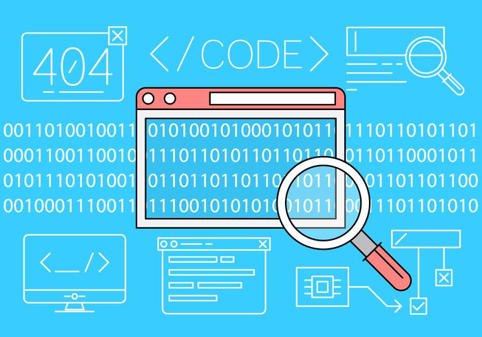 Vectores de desarrollo web lineales gratuitos
