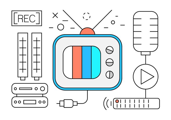 Free Linear Electronics Icons vector