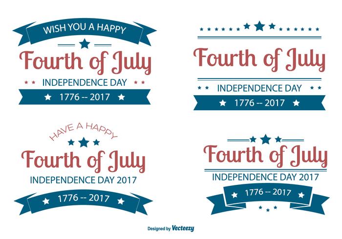 Fourth of July Label Collection vector