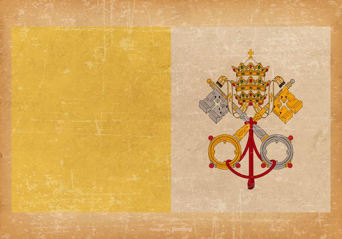 Old Grunge Flag of Vatian City Old Grunge Flag of Vatian City