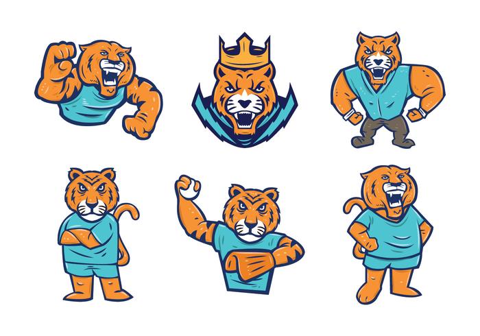 Vector libre de la mascota de los tigres