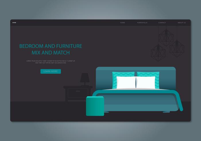 Teal Headboard Bedroom and Furniture Vector Teal Headboard Bedroom and Furniture Vector