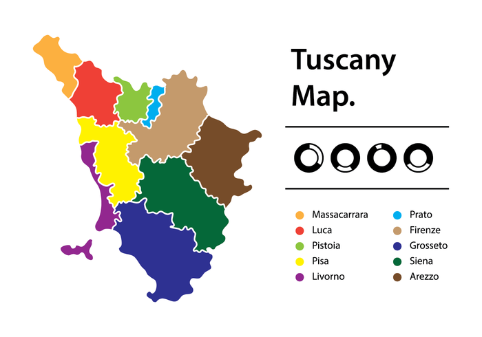 Tuscany Map vector