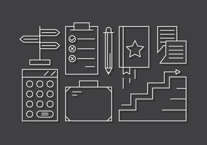 Linear Business Icons vector