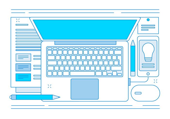 Free Linear Office Tools Elements vector