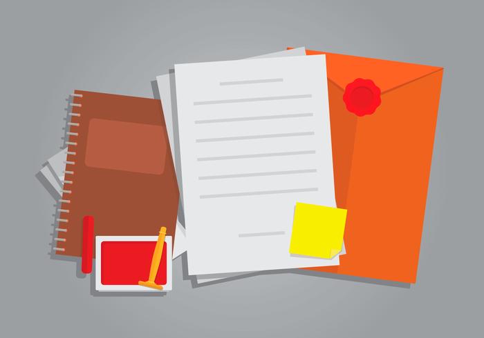 Stationery with Cachet Vector Stationery with Cachet Vector