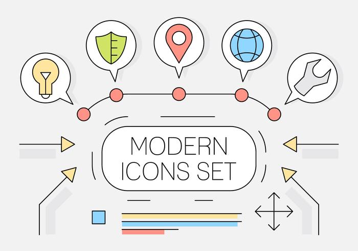 Free Linear Style Web Icons vector