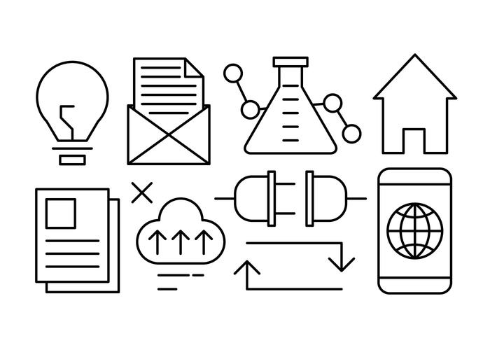 Iconos Lineales Gratuitos vector