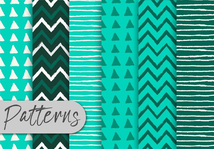 Green Stripes Pattern Set Green Stripes Pattern Set