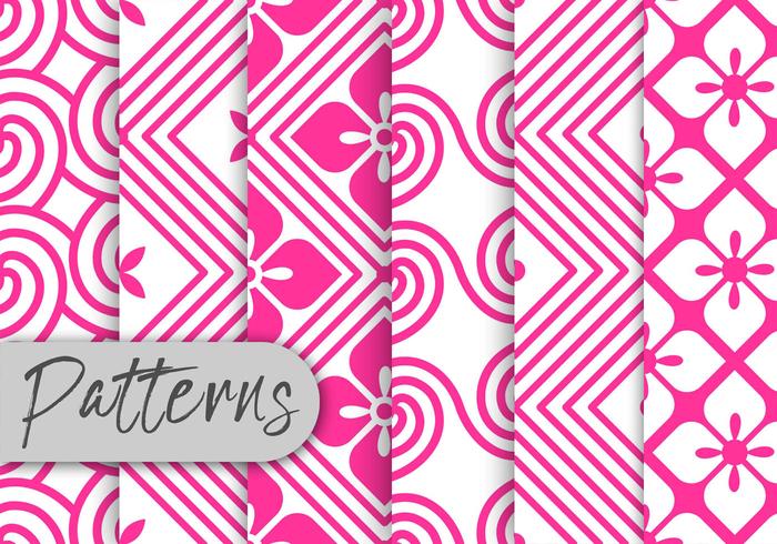 Pink Rosete Pattern Set Pink Rosete Pattern Set