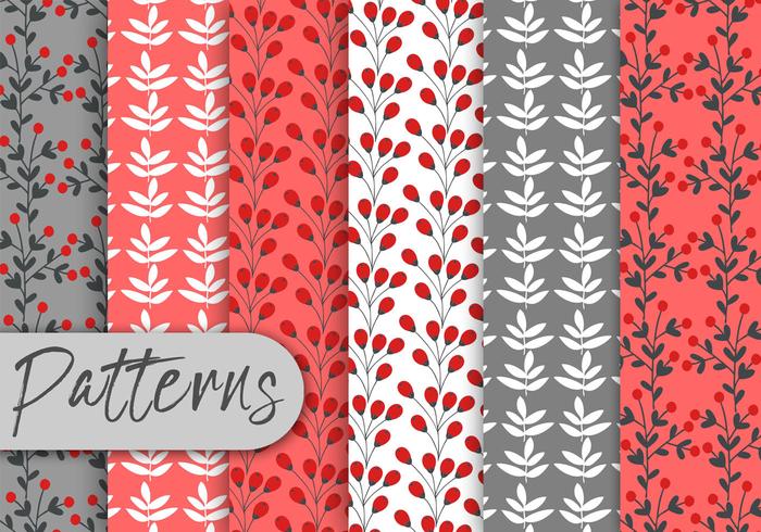 Red Berry Pattern Set Red Berry Pattern Set