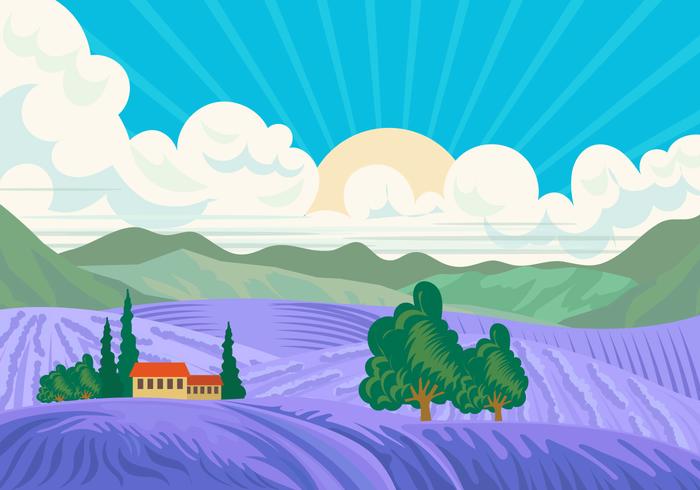 Bluebonnet Valley Escena vector