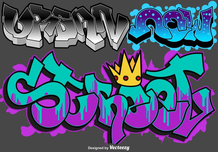 Vector Graffiti Urban Art Set