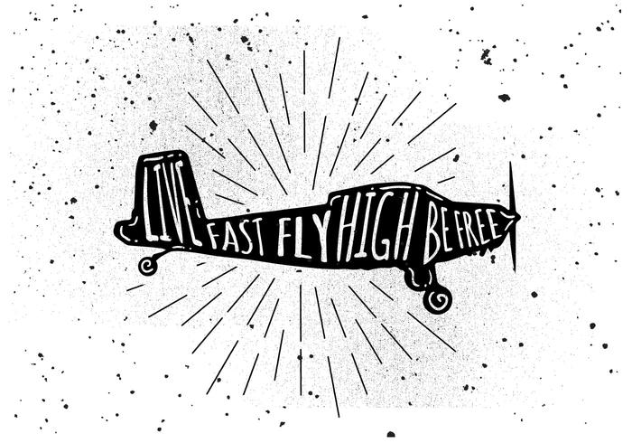 Free Hand Drawn Airplane Background vector